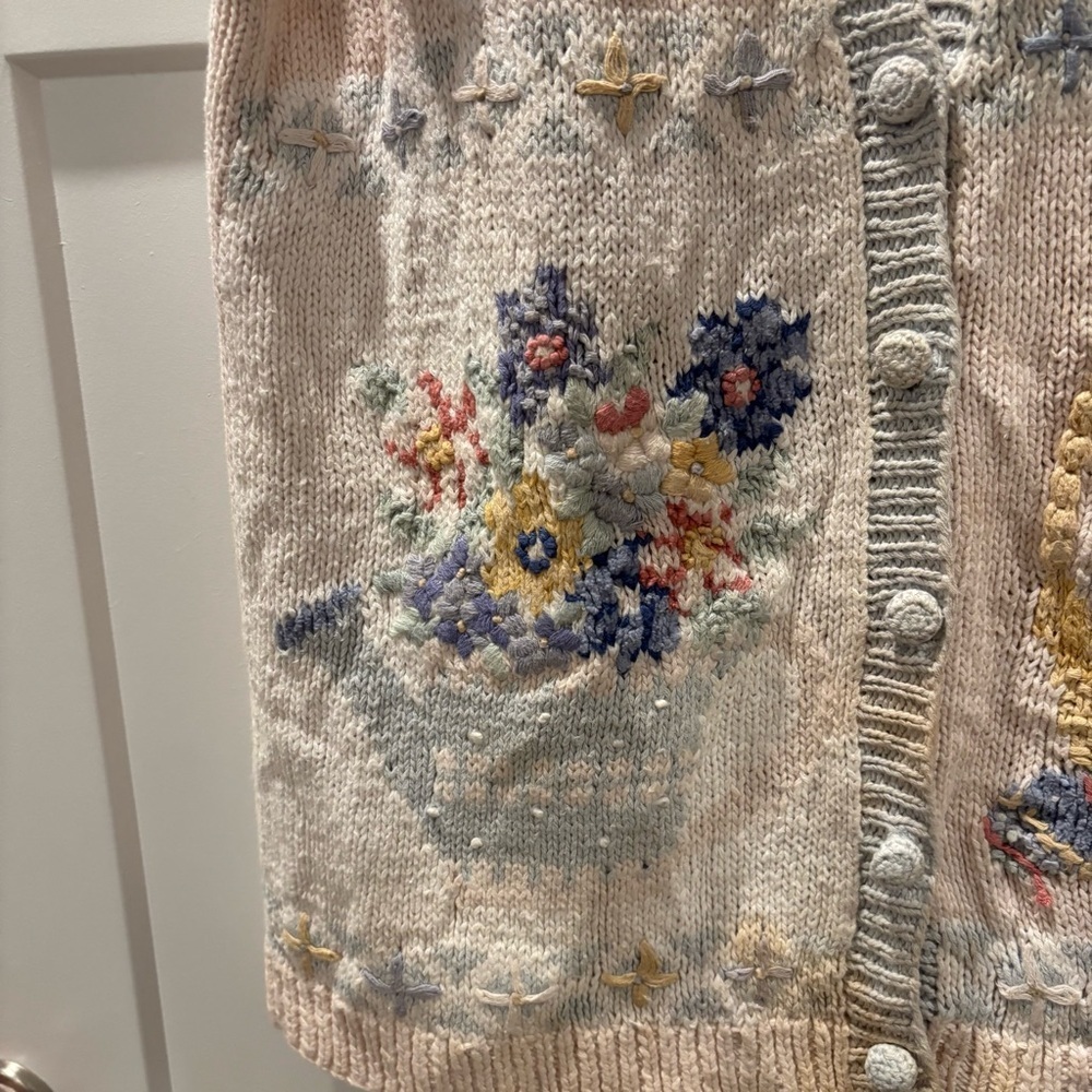 Talbots Vintage Easter Vest - Picture 6 of 8